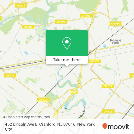 452 Lincoln Ave E, Cranford, NJ 07016 map