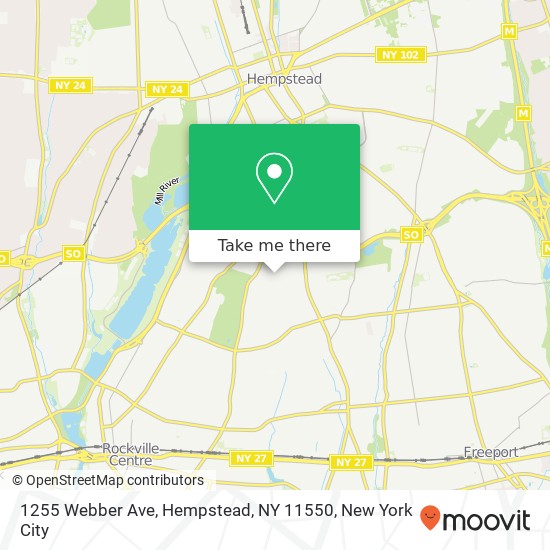 1255 Webber Ave, Hempstead, NY 11550 map