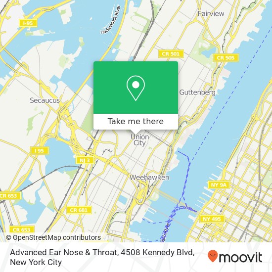 Advanced Ear Nose & Throat, 4508 Kennedy Blvd map