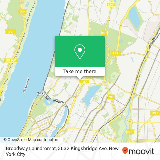Mapa de Broadway Laundromat, 3632 Kingsbridge Ave