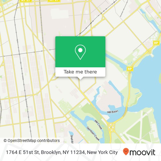 Mapa de 1764 E 51st St, Brooklyn, NY 11234