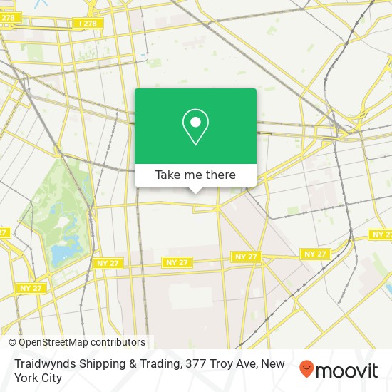 Mapa de Traidwynds Shipping & Trading, 377 Troy Ave