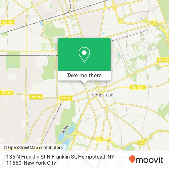 Mapa de 135,N Franklin St N Franklin St, Hempstead, NY 11550