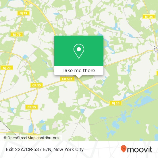 Mapa de Exit 22A/CR-537 E/N