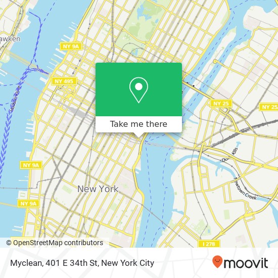 Myclean, 401 E 34th St map