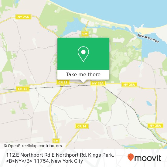 Mapa de 112,E Northport Rd E Northport Rd, Kings Park, <B>NY< / B> 11754