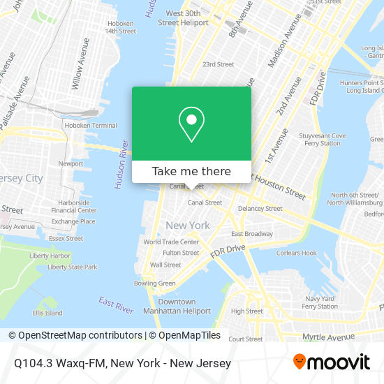 Q104.3 Waxq-FM map