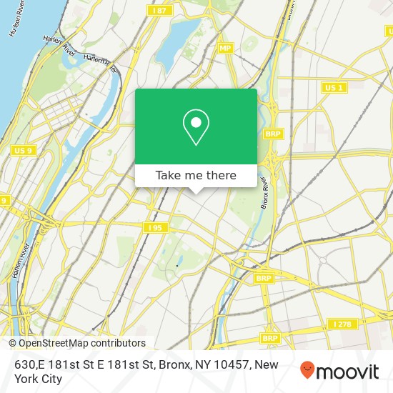 630,E 181st St E 181st St, Bronx, NY 10457 map