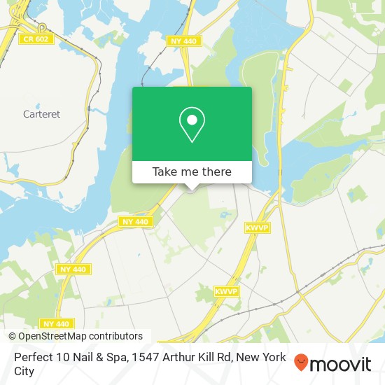 Perfect 10 Nail & Spa, 1547 Arthur Kill Rd map