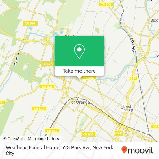 Wearhead Funeral Home, 523 Park Ave map