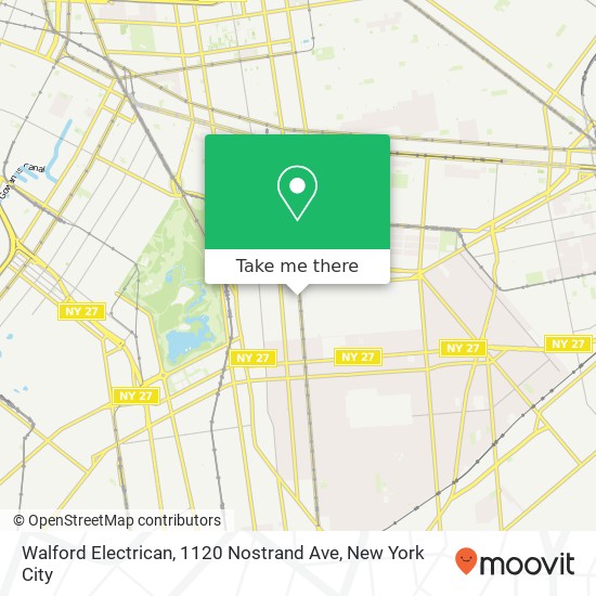 Mapa de Walford Electrican, 1120 Nostrand Ave