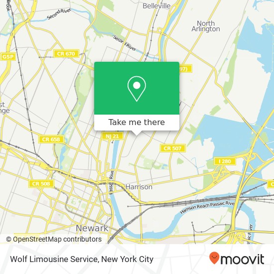 Wolf Limousine Service map
