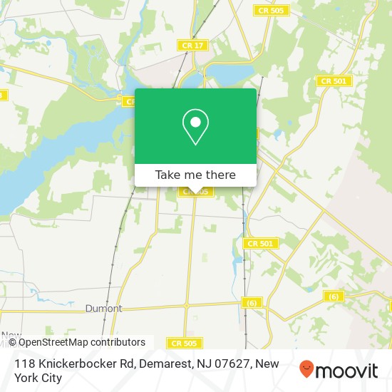 118 Knickerbocker Rd, Demarest, NJ 07627 map