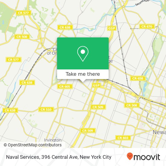 Naval Services, 396 Central Ave map
