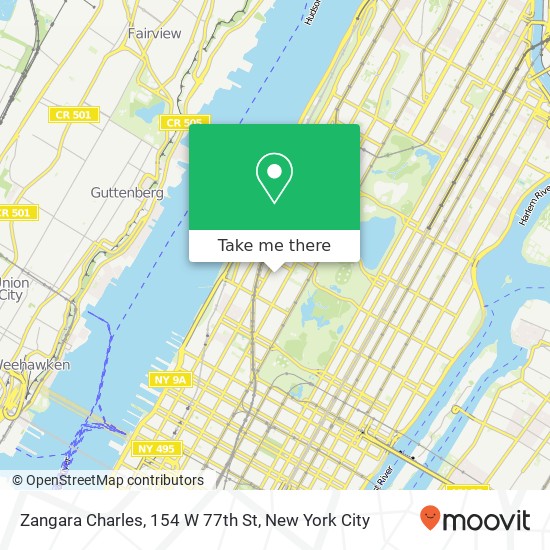 Mapa de Zangara Charles, 154 W 77th St