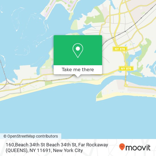 Mapa de 160,Beach 34th St Beach 34th St, Far Rockaway (QUEENS), NY 11691