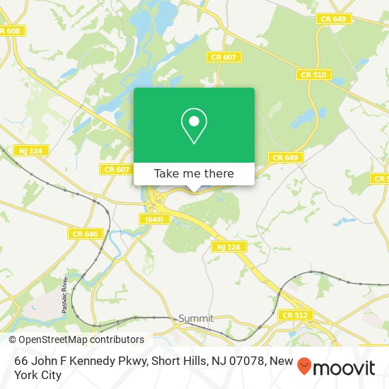 Mapa de 66 John F Kennedy Pkwy, Short Hills, NJ 07078