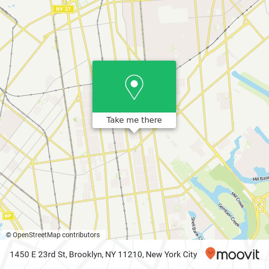 Mapa de 1450 E 23rd St, Brooklyn, NY 11210
