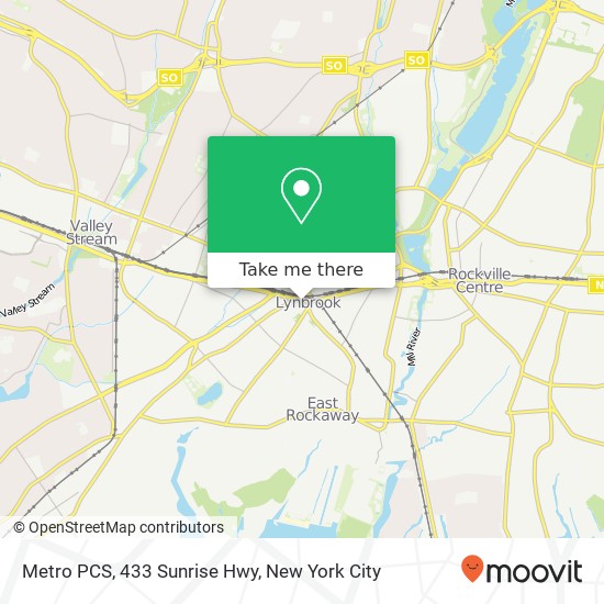 Metro PCS, 433 Sunrise Hwy map