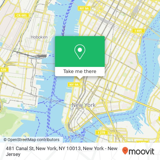 Mapa de 481 Canal St, New York, NY 10013
