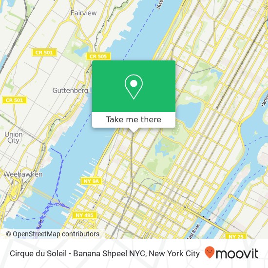Cirque du Soleil - Banana Shpeel NYC map