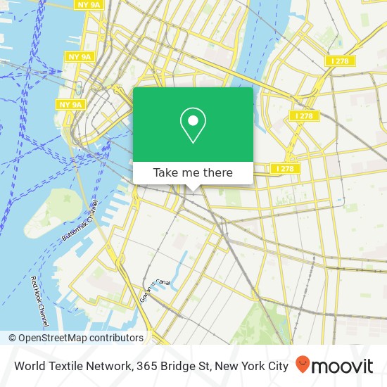 Mapa de World Textile Network, 365 Bridge St
