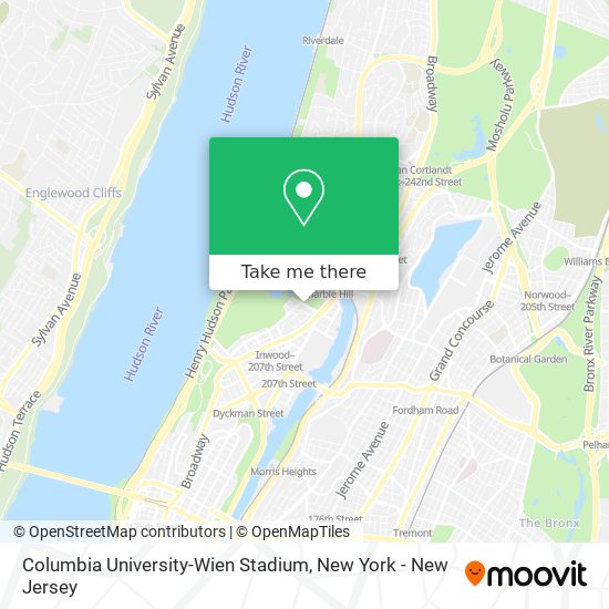 Columbia University-Wien Stadium map