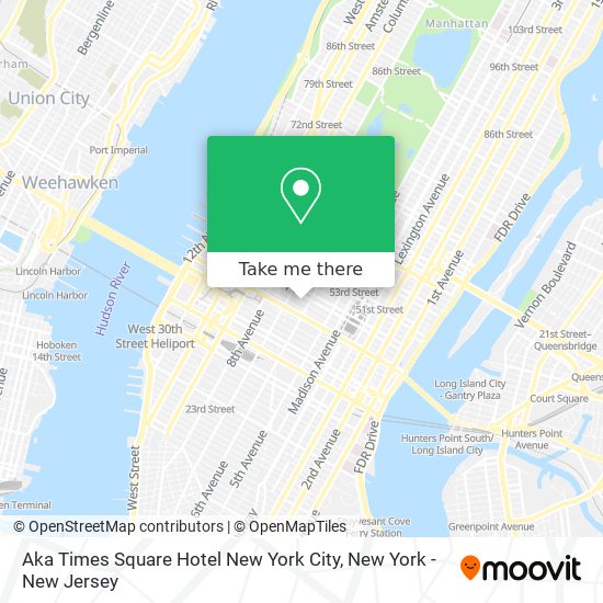 Aka Times Square Hotel New York City map