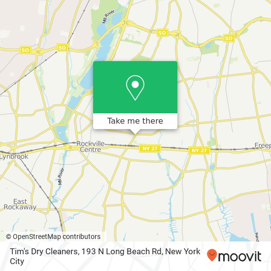 Mapa de Tim's Dry Cleaners, 193 N Long Beach Rd