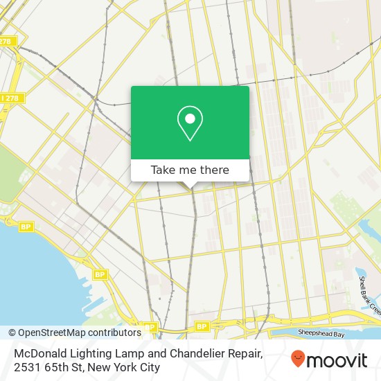 Mapa de McDonald Lighting Lamp and Chandelier Repair, 2531 65th St