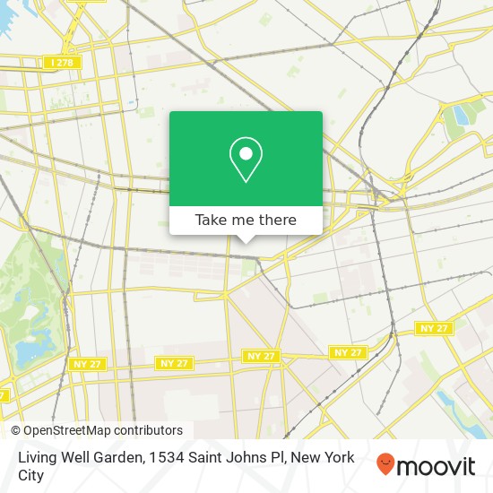 Living Well Garden, 1534 Saint Johns Pl map