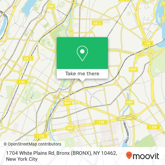 Mapa de 1704 White Plains Rd, Bronx (BRONX), NY 10462