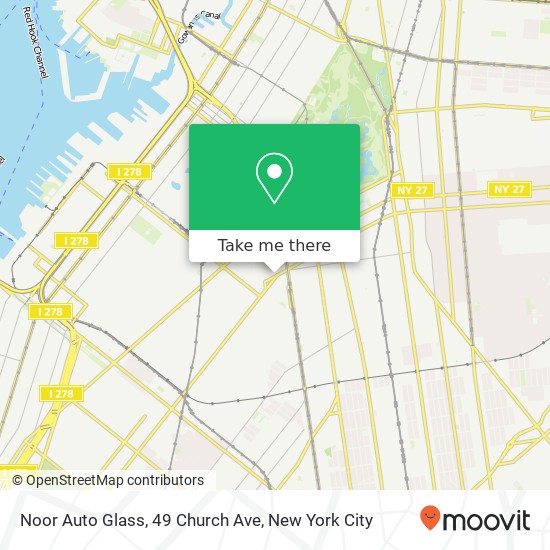 Mapa de Noor Auto Glass, 49 Church Ave