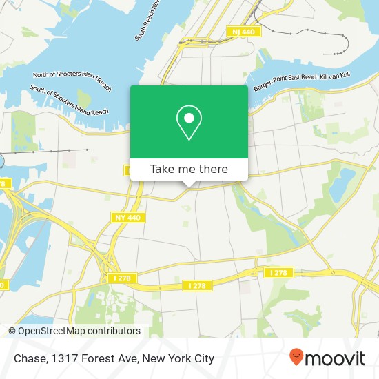 Chase, 1317 Forest Ave map