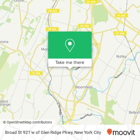 Mapa de Broad St 921'w of Glen Ridge Pkwy