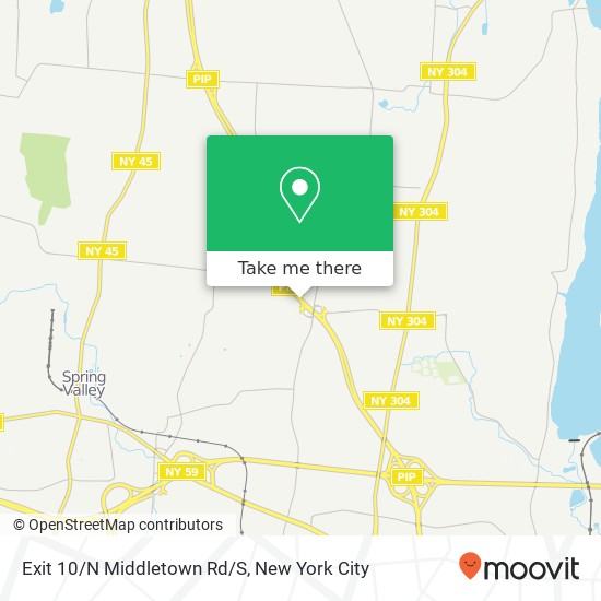 Exit 10/N Middletown Rd/S map