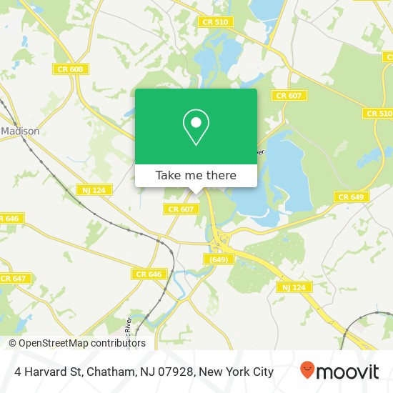 Mapa de 4 Harvard St, Chatham, NJ 07928