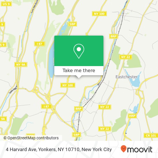 Mapa de 4 Harvard Ave, Yonkers, NY 10710