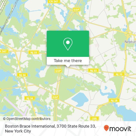 Mapa de Boston Brace International, 3700 State Route 33