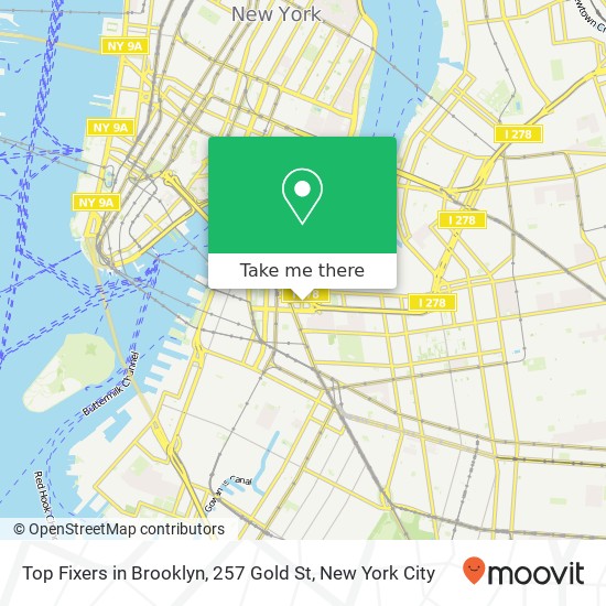 Top Fixers in Brooklyn, 257 Gold St map