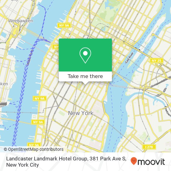 Landcaster Landmark Hotel Group, 381 Park Ave S map