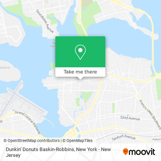 Dunkin' Donuts Baskin-Robbins map