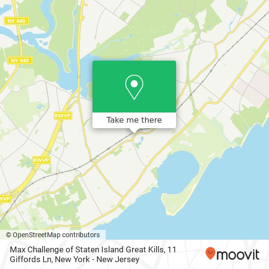 Mapa de Max Challenge of Staten Island Great Kills, 11 Giffords Ln