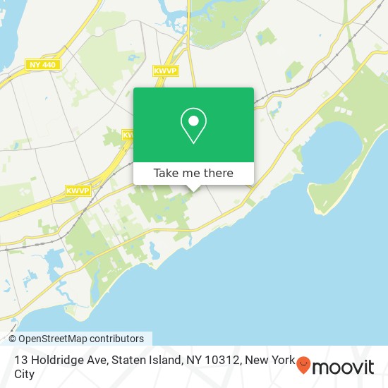 Mapa de 13 Holdridge Ave, Staten Island, NY 10312