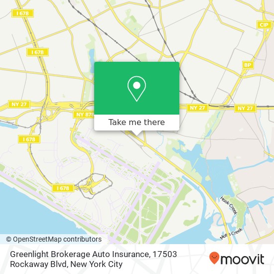 Greenlight Brokerage Auto Insurance, 17503 Rockaway Blvd map