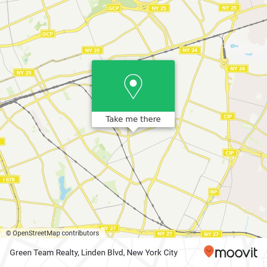Mapa de Green Team Realty, Linden Blvd