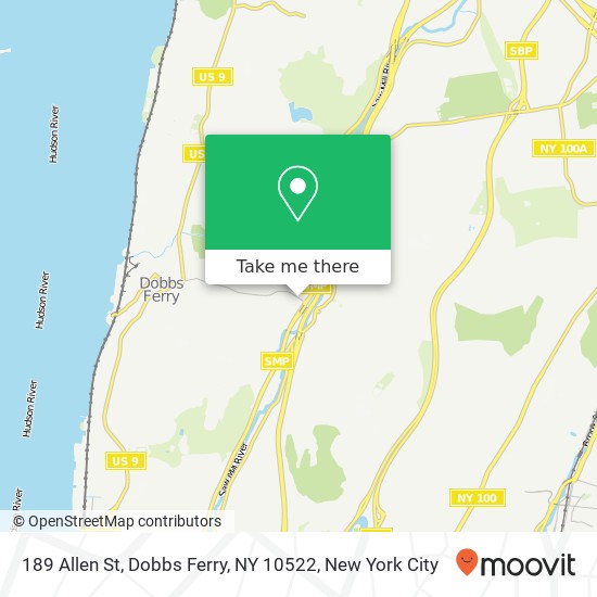 Mapa de 189 Allen St, Dobbs Ferry, NY 10522