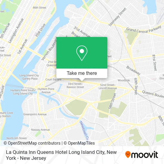 La Quinta Inn Queens Hotel Long Island City map