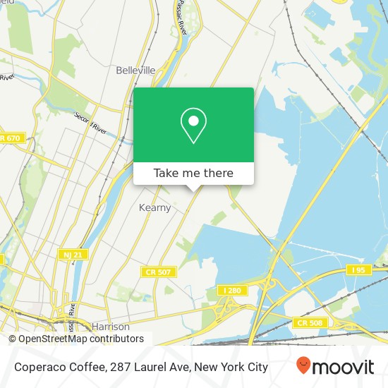 Mapa de Coperaco Coffee, 287 Laurel Ave