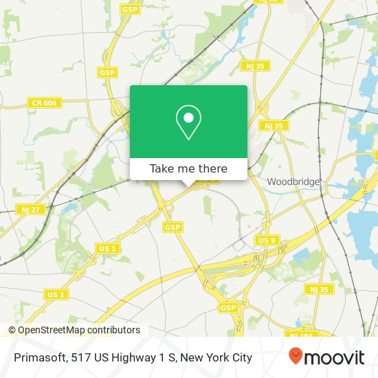 Mapa de Primasoft, 517 US Highway 1 S